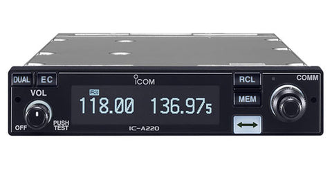 iCom A220 TSO VHF Air band transceiver